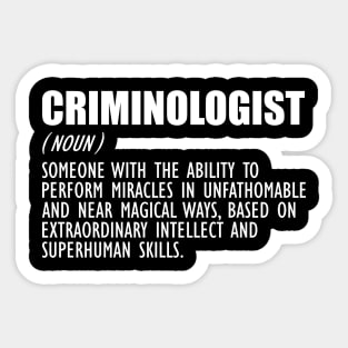 Criminologist Definition w Sticker